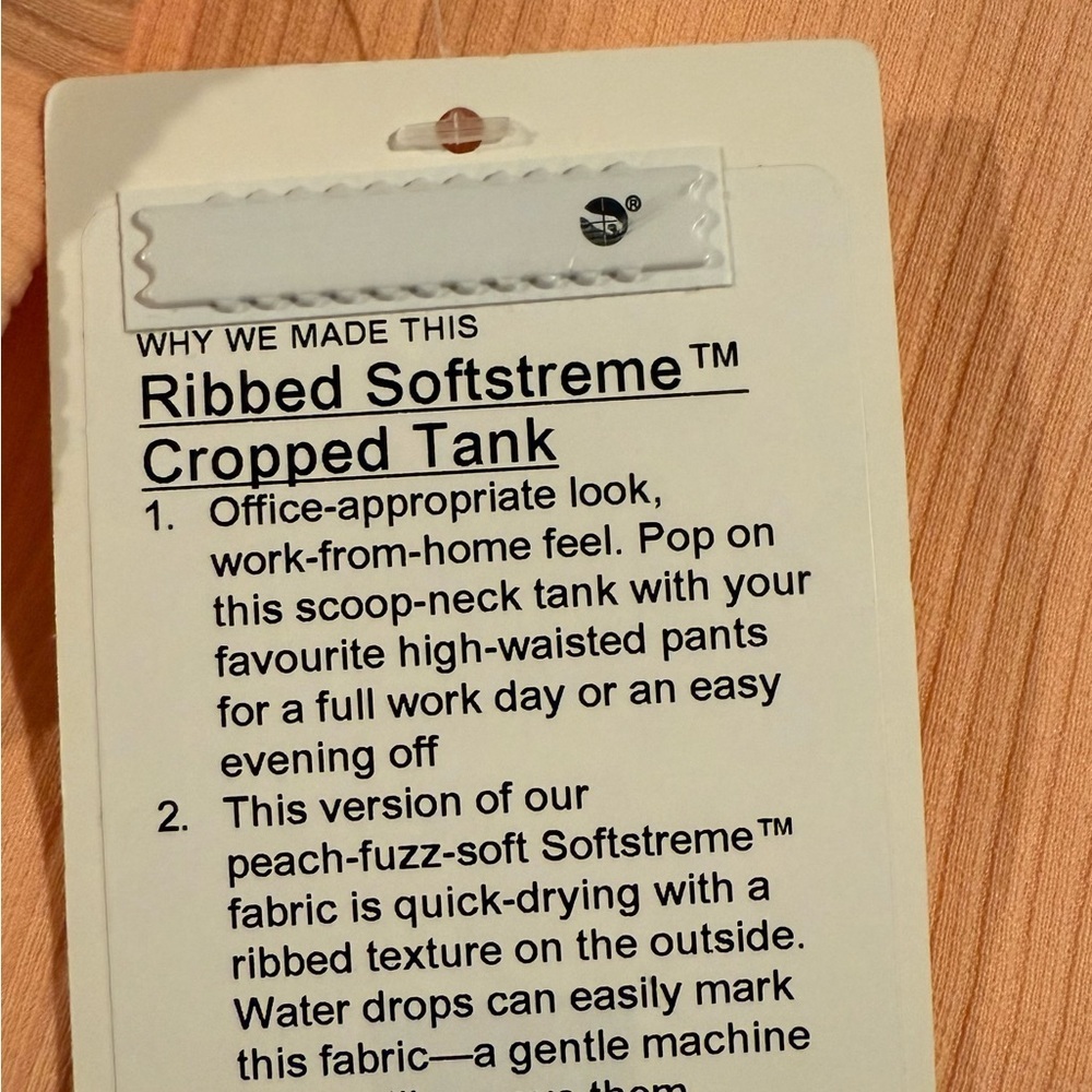 Lululemon Ribbed Softstreme Cropped Tank Top - Picture 3 of 4